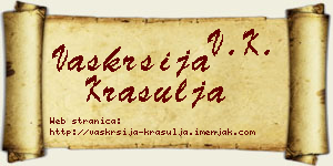 Vaskrsija Krasulja vizit kartica